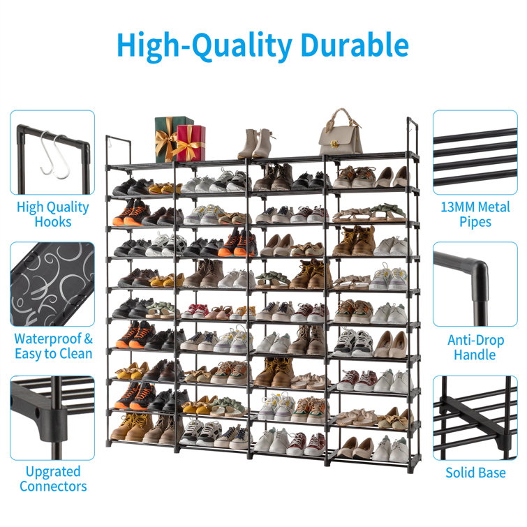 Rebrilliant 72 Pair Stackable Shoe Storage Cabinet & Reviews