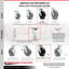 6 Inch Polyolefin Caster Set with Roller Bearings 4 Swivel Lock 2 Brake SCC/SCC-30CS620-POR-TLB-BSL-2-BSL-2