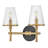 Marten 2-Light Two-Tone Bath Vanity Fixture
