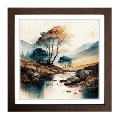 Landscape Watercolour - Framed Print