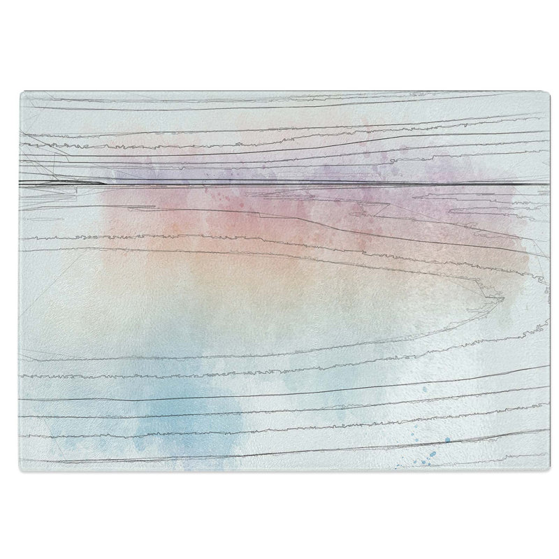 Tempered Glass Ocean Horizon Chopping Board, 39 cm W x 28.5 cm L