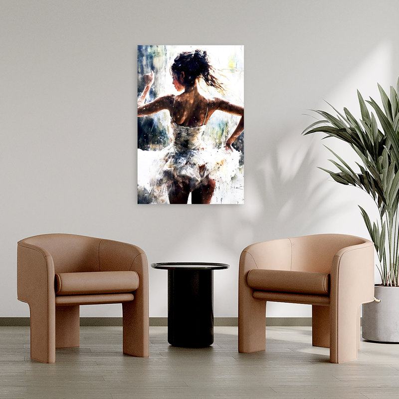 «Elegant Water Dancer», art mural contemporain abstrait élégant, H 36 po x l 24 po
