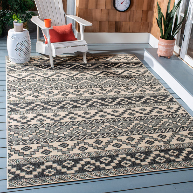 Northpoint Veranda Geometric Indoor/Outdoor Area Rug, Rectangle 6'7" x 9'6"