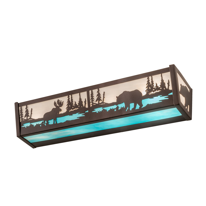Rustic Lodge 2 - Light Bath Bar, Mahogany Bronze