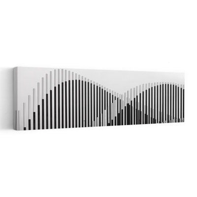 Wavy Vertical Rhythm Abstract Contemporary Geometric Architecture Urban Wall Art