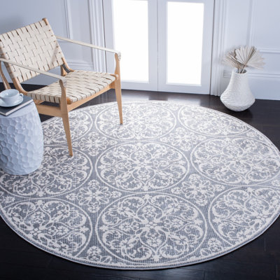 Adelaida Ikat Gray/Ivory Area Rug