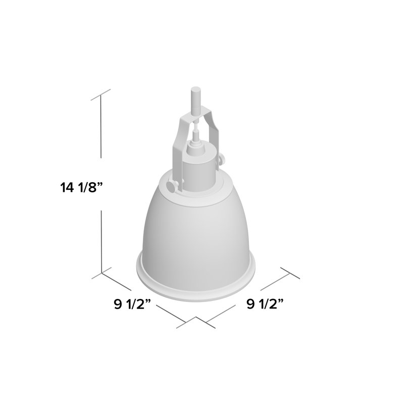 Midhurst 1 - Light Single Pendant, Satin Nickel, 11.75" H x 7.5" W x 7.5" D