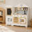 Teamson Kids Little Chef Morocco Modular Wooden Pretend Play Kitchen with 11 Accessorie Set & Interactive Features