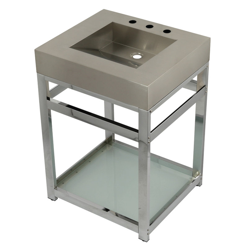 Fauceture 25" Single Bathroom Vanity Set, Polished Chrome