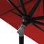Parasol en bronze 11 pieds avec manivelle en aluminium et oléfine rouge 11 pieds-1548543230