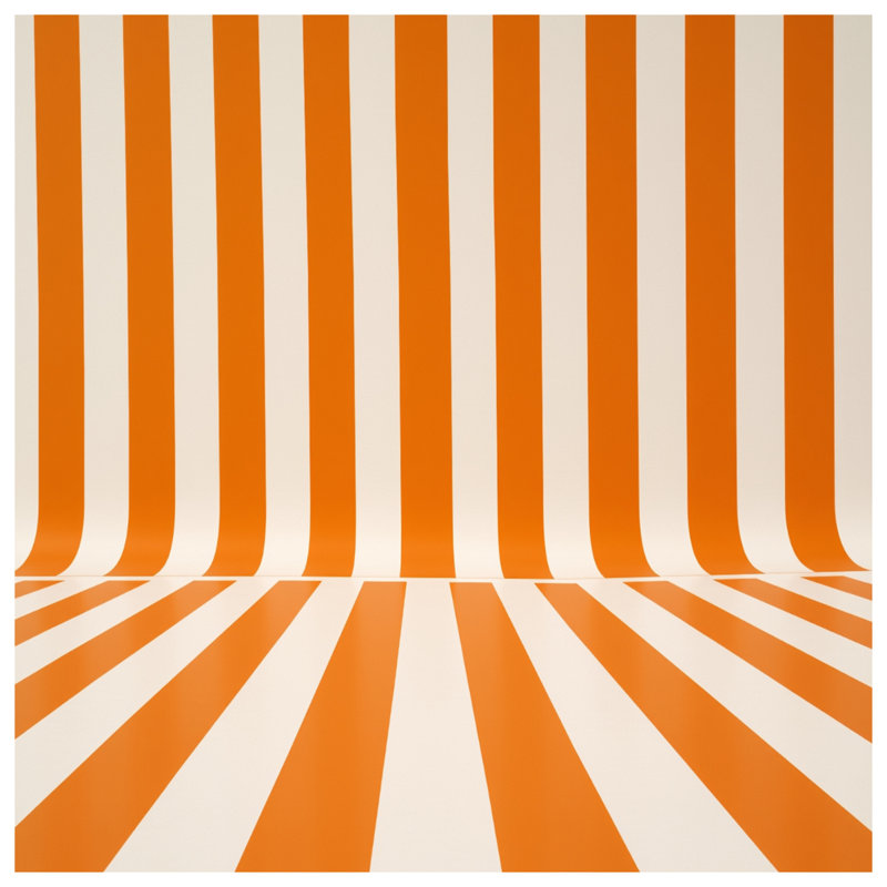 Orange White Vertical Stripes Comforter, Twin Extra Long