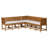 Caiene Bohemian Scallop Light Honey Rattan 2-Piece Dining Nook Set