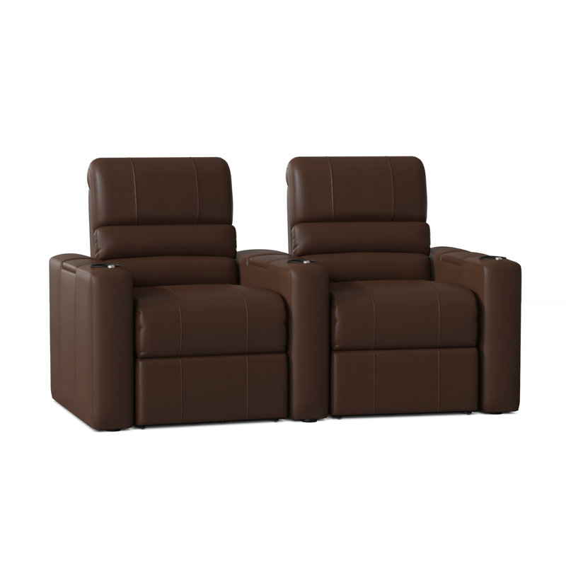 Rangée de sièges de cinéma maison à del (rangée de 2), Cappucino classique, Manuel
