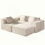 Canapé modulaire convertible avec repose-pieds et coussins, canapé modulaire en forme de L pour le salon-1060662093