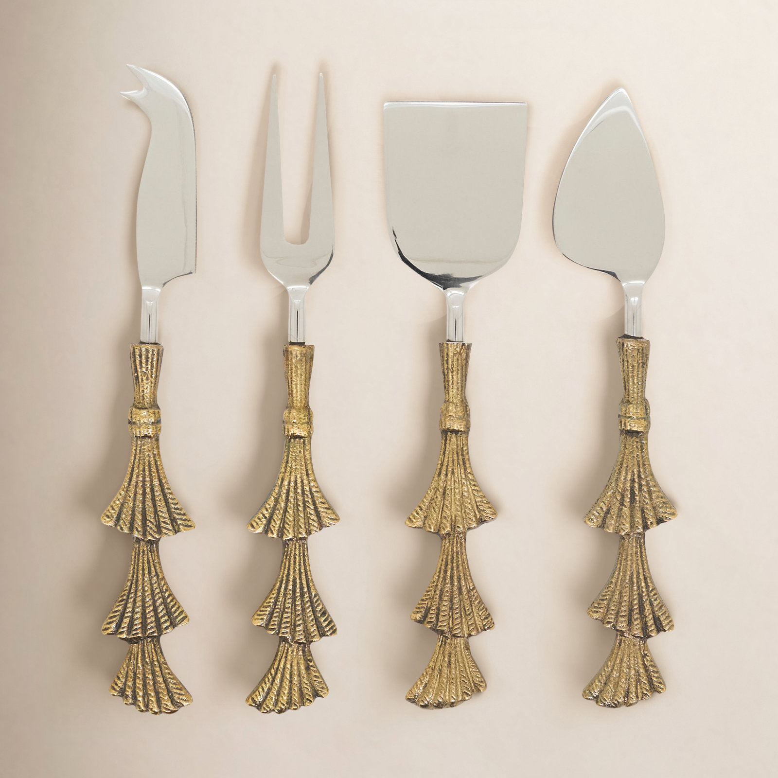 Stainless Steel Cheese Serving Set, Silver