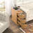 Sofa End Table With 3 Drawers, Narrow Arch Side Table With Storage, Slim Nightstand-9250482