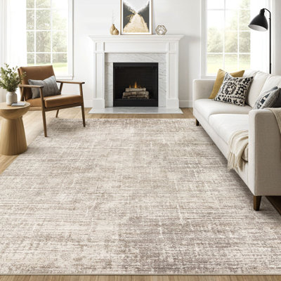 Abstract Washable Area Rug, Non-Slip Low-Pile Carpet for Living Room Bedroom Bedroom