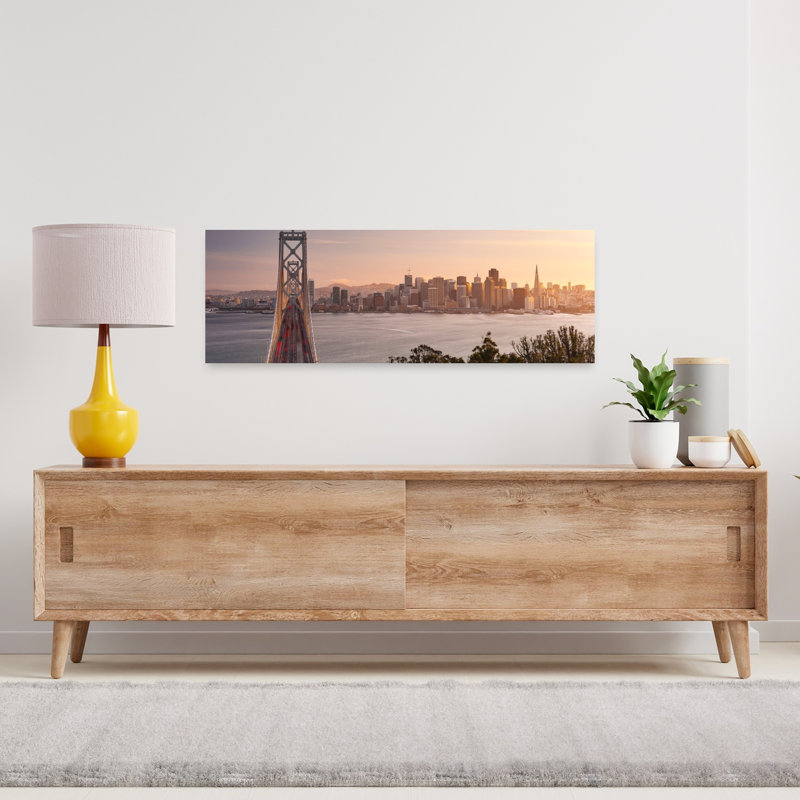 San Francisco, paysage urbain abstrait, art mural, H 36 po x l 12 po