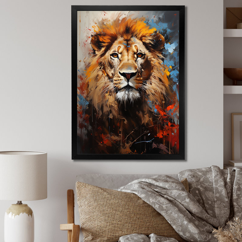 Lion Urban Wild Urban I - impression, Cadre photo noir, H 32 po x l 24 po x P 1 po
