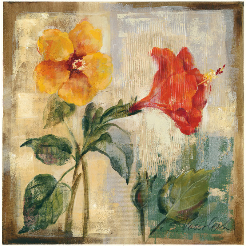 «Flamboyant Hibiscus I» par - Impression sur toile tendue, H 30 po x l 30 po
