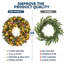 Couronne de Noël Evergreen pré-illuminée pour foyer, véranda