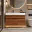 Meuble-lavabo flottant moderne de 36 po avec plateau en pierre frittée et lavabo en céramique
