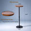 Round Brown Tall Small Side Table