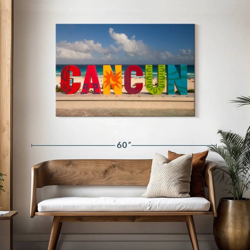 Nicci Cancun Sign, 30" H x 45" W
