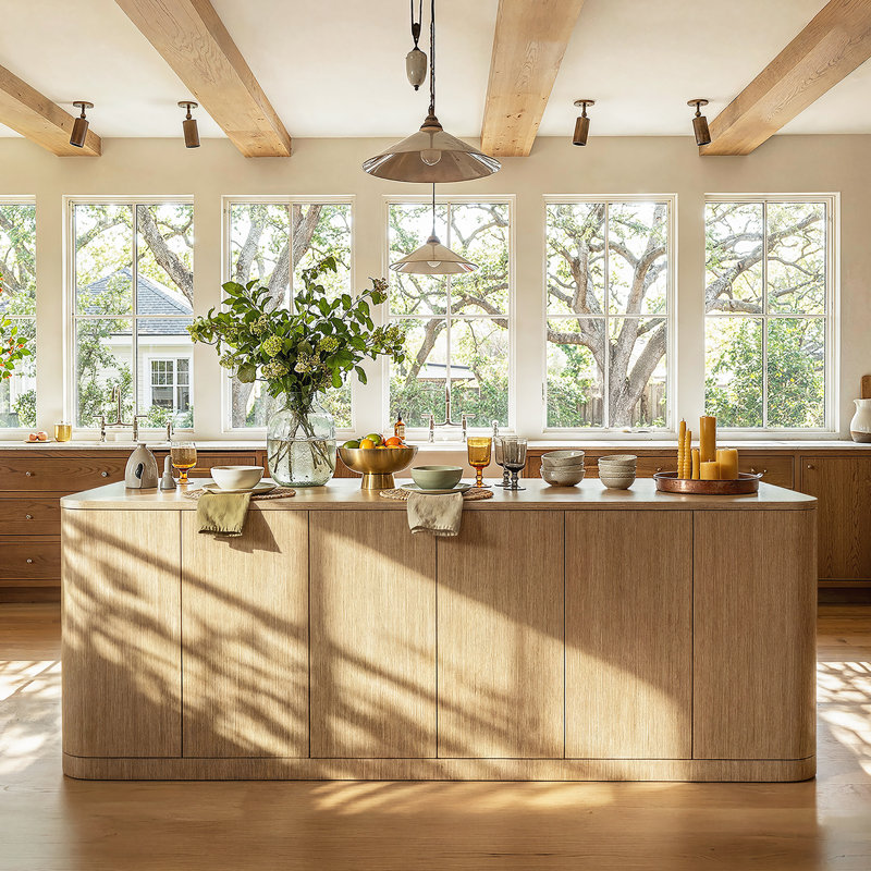 110.2'' W Double-Sided Kitchen Island With 6-Door Cabinet