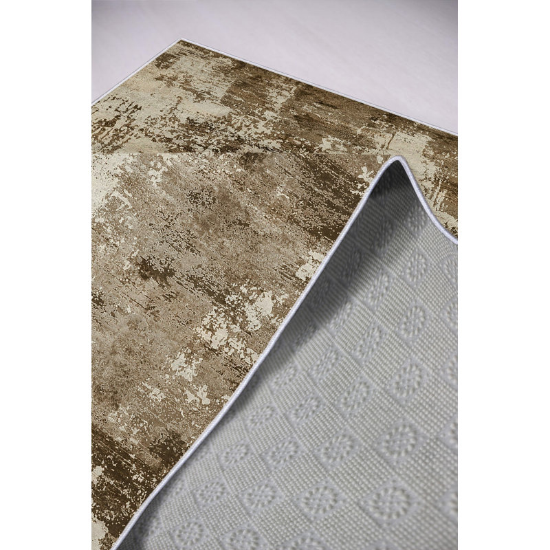 Tapis d'entrée de haute qualité, 3,3 x 6,6 pieds, brun | 100% polyester, 650 g / m² | Pois antibactérien, écologique et antidérapant en PVC | Lavable à la machine, hauteur de poils de 0,2 po | Parfait pour les vestibules et les espaces de vie