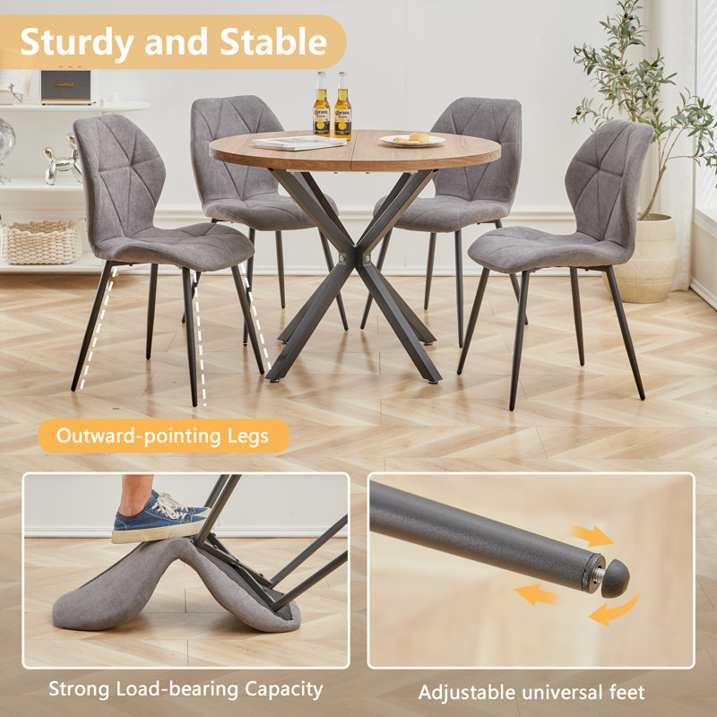 Miko 50 cm H Velvet Side Chair, Grey