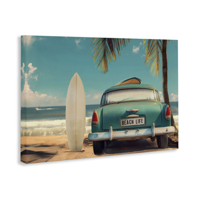 «Summer Beach Life», reproduction d'art sur toile, par CAD Designs