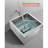 Stainless Steel Floor Mop Sink 24.02 x 24.02 x 12.99 in with Wall-Mounted Bracket