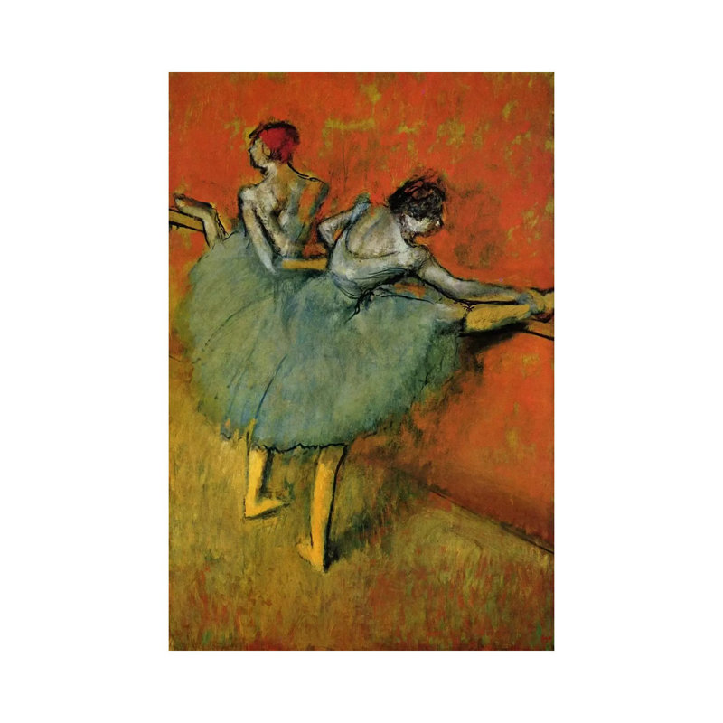 Tanzerinnen An Der Stange, 1888 by Edgar Degas - Wrapped Canvas Painting, 30.48cm H x 20.32cm W x 1.91cm D