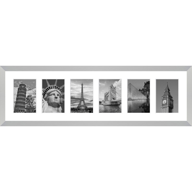 Kernberry Wood Picture Frame with Mat, Silver