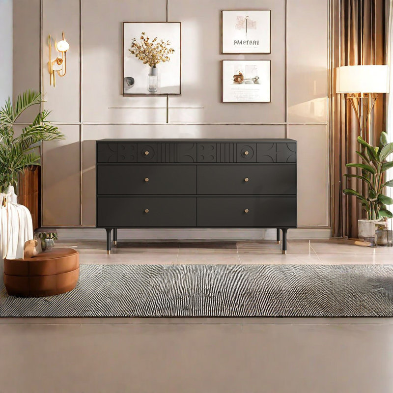 Commode d'appoint en bois massif Simple Retro Style