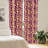 George Oliver Abstract 4-Panel Curtains, Circles and Rings Pattern, Pastel Yellow and Raspberry-513429251