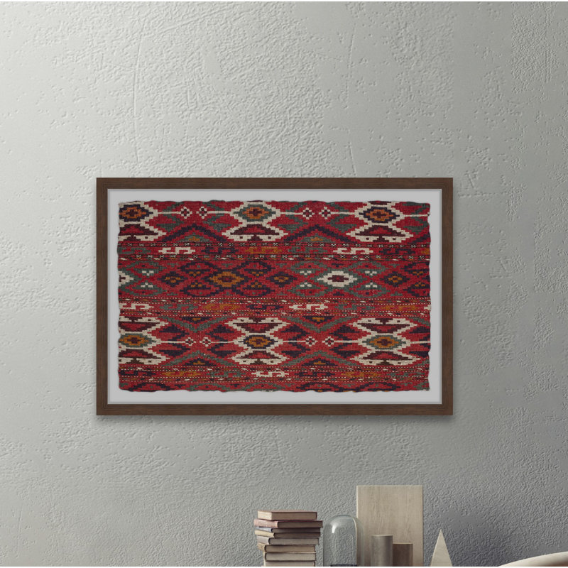 Red Tribal Pattern - Single Picture Frame Print, 61cm H x 91cm W x 3.81cm D