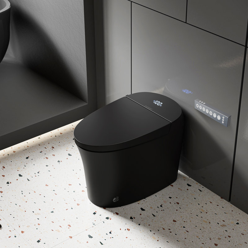 Toilette Smart Bidet, couvercle à ouverture et fermeture automatique, siège chauffant, lavage à chaud, télécommande sans fil, Premium
