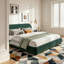 Lit moelleux en velours-129025326-129025324
