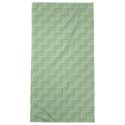 Serviette de plage à rayures tressées classique