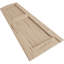 Timberthane deux panneaux plats égaux avec volets elliptiques en faux bois (par paire)-64374825-64374847-64374838
