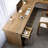 Solid wood L-shaped desk with Bookcase-1629130706-1629130710
