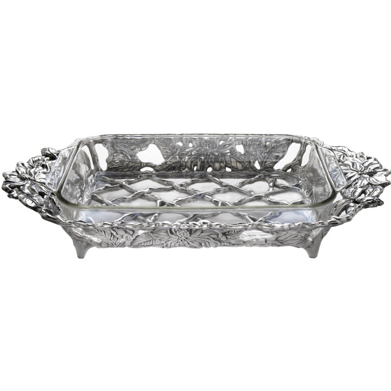 Arthur Court Designs Magnolia Rectangular Pyrex Holder