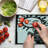 Ambesonne Fantasy Cutting Board Large Size Wizard with Magic Book White Black