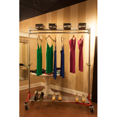 63'' Metal Rolling Clothing Rack