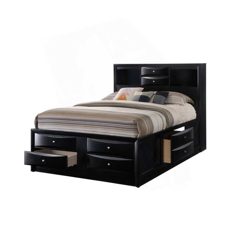 Mobilier de chambre à coucher 1Pc, Noir, Très grand lit
