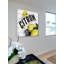 French French Lemon - impression d'art graphique sur bois-928822309