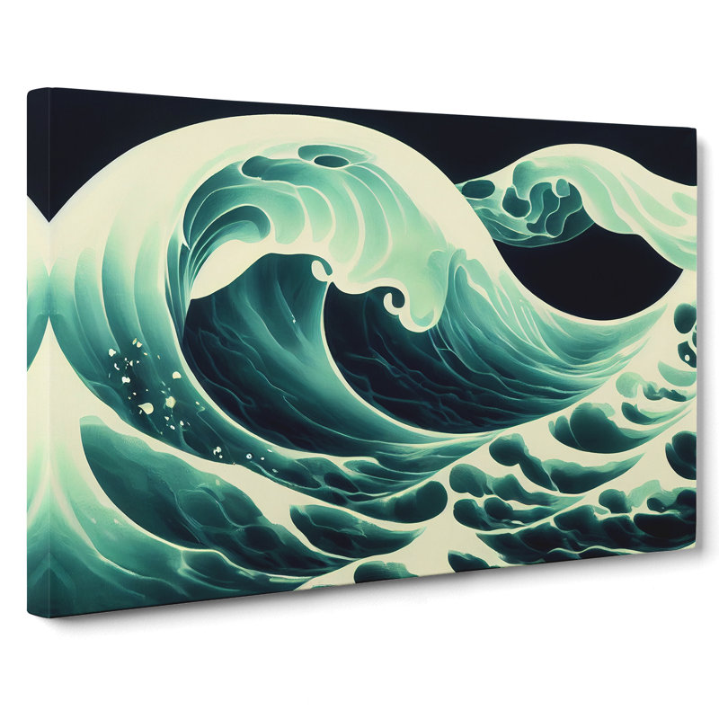 Surreal Japanese Wave Vol.2 Abstract - Wrapped Canvas, 35cm H x 50cm W x 3cm D