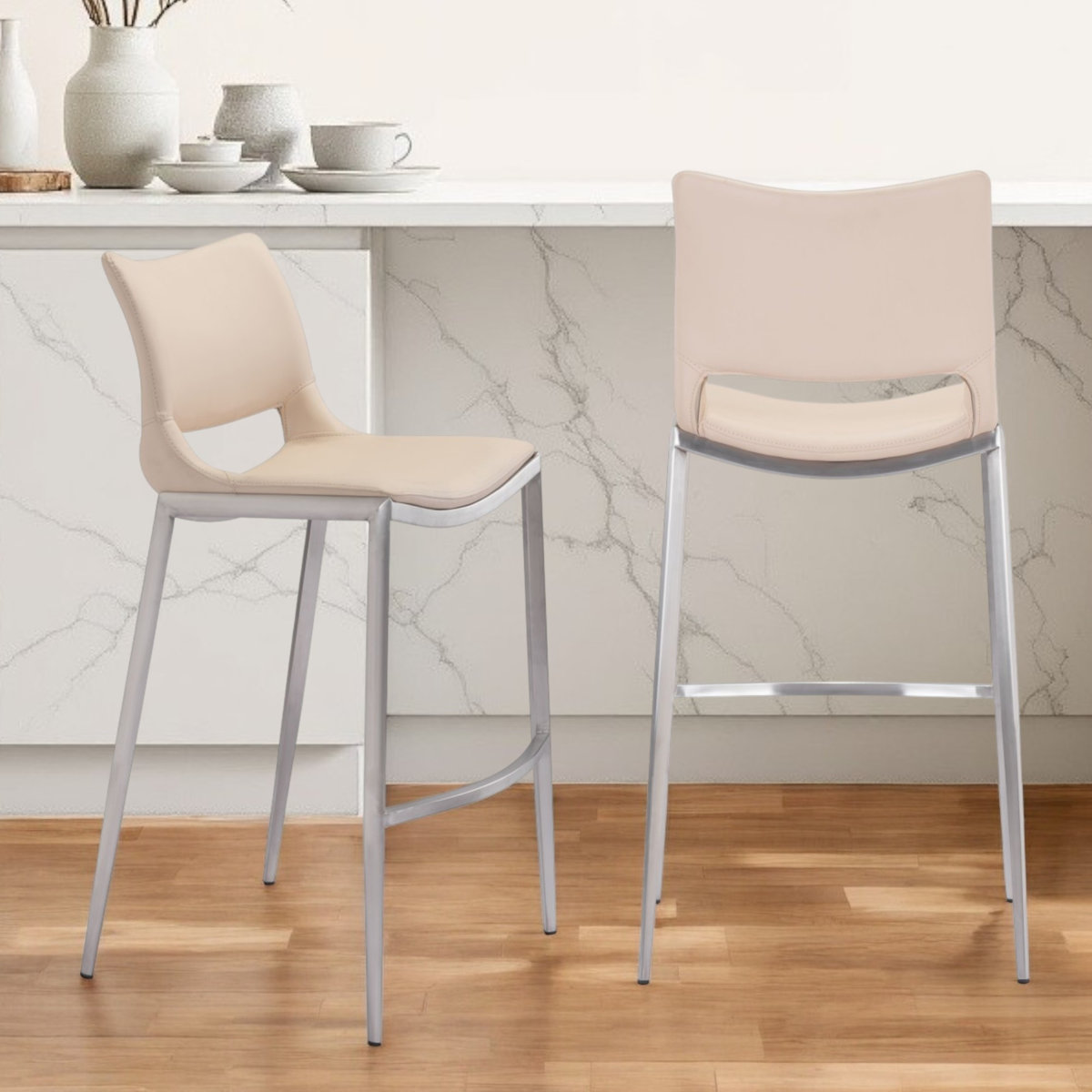 HomeRoots Swivel Bar Chair - Thumbnail 5